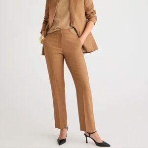 J. Crew Kate Straight Leg Pant Italian City Wool Blend Heather Acorn Women’s 12